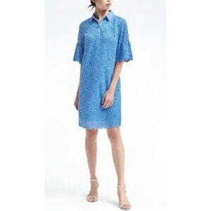 Banana Republic Petite Flutter Sleeve Lace Dress Size SP